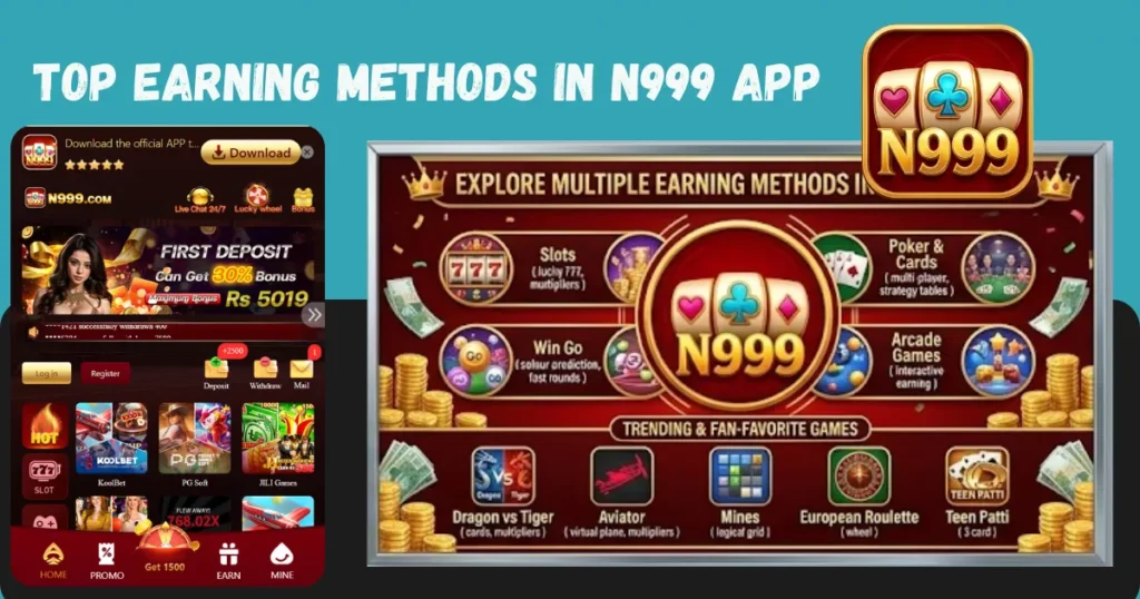 N999 App Top Earning Methods